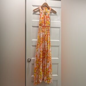 Abel the Label bright floral maxi dress. NWT. Size XS